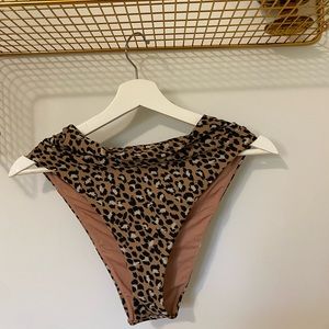 Aerie High Cut Cheeky Cheetah Bikini Bottoms.